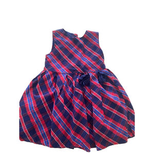 Tommy hillfiger plaid 👗holiday dress 3t 💯cotton